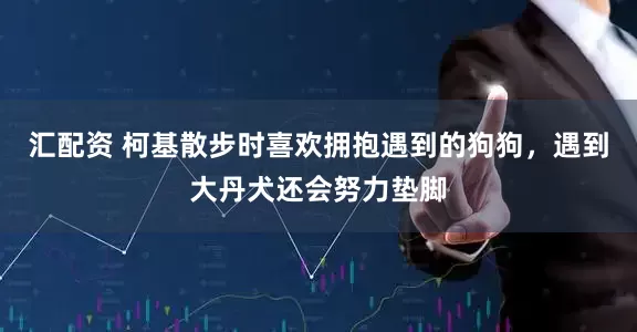 汇配资 柯基散步时喜欢拥抱遇到的狗狗，遇到大丹犬还会努力垫脚